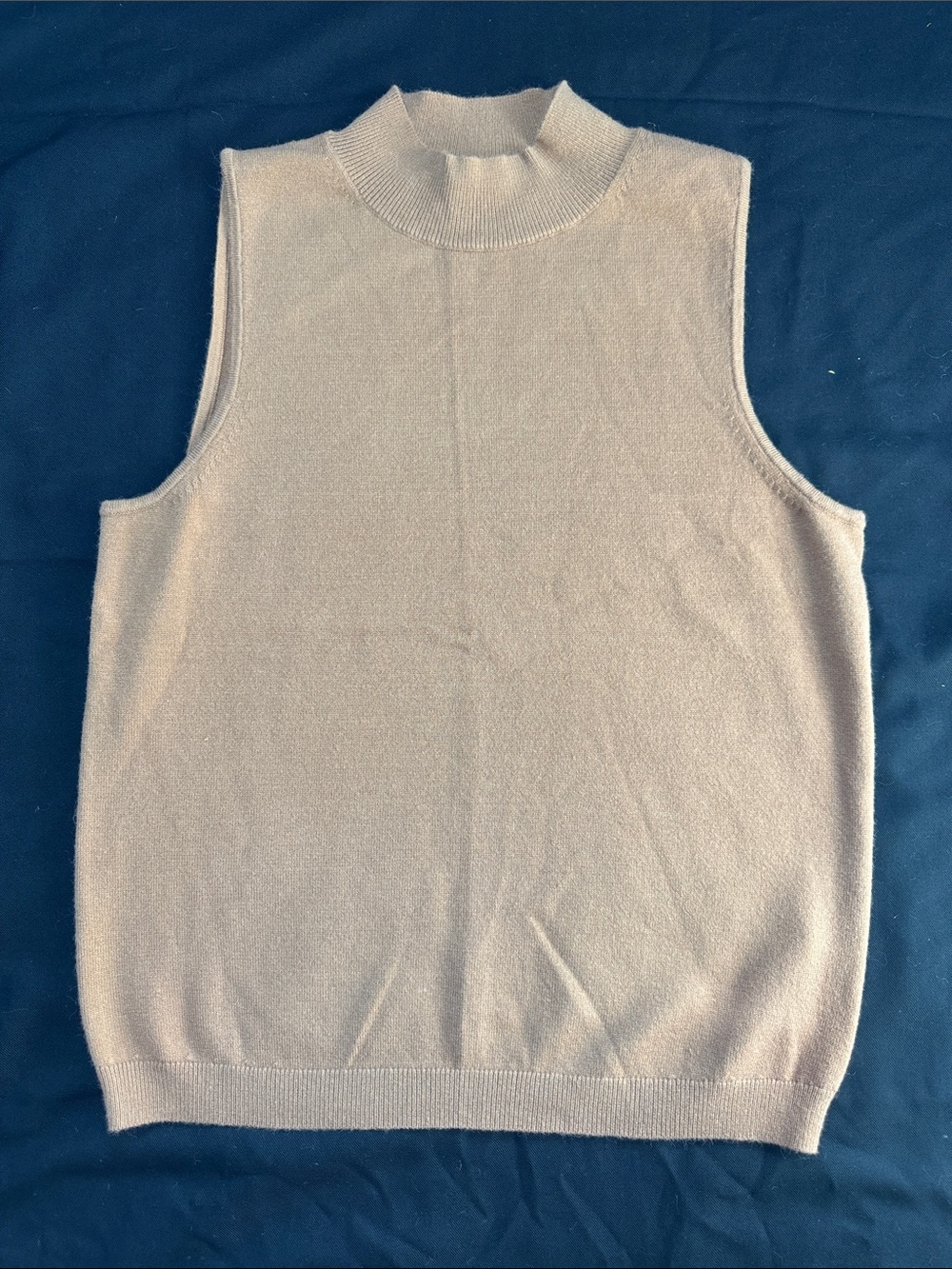 Anthropologie Women’s  Sleeveless Mock-neck Sweater in Camel/Tan Large